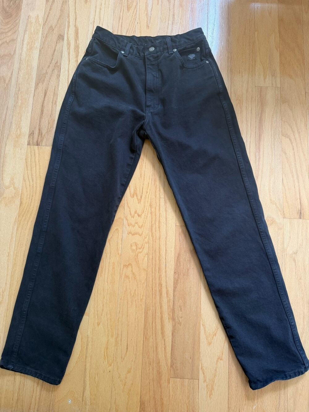 Harley-Davidson Women’s Classic Black Straight Leg Jeans Size 10R Made USA
